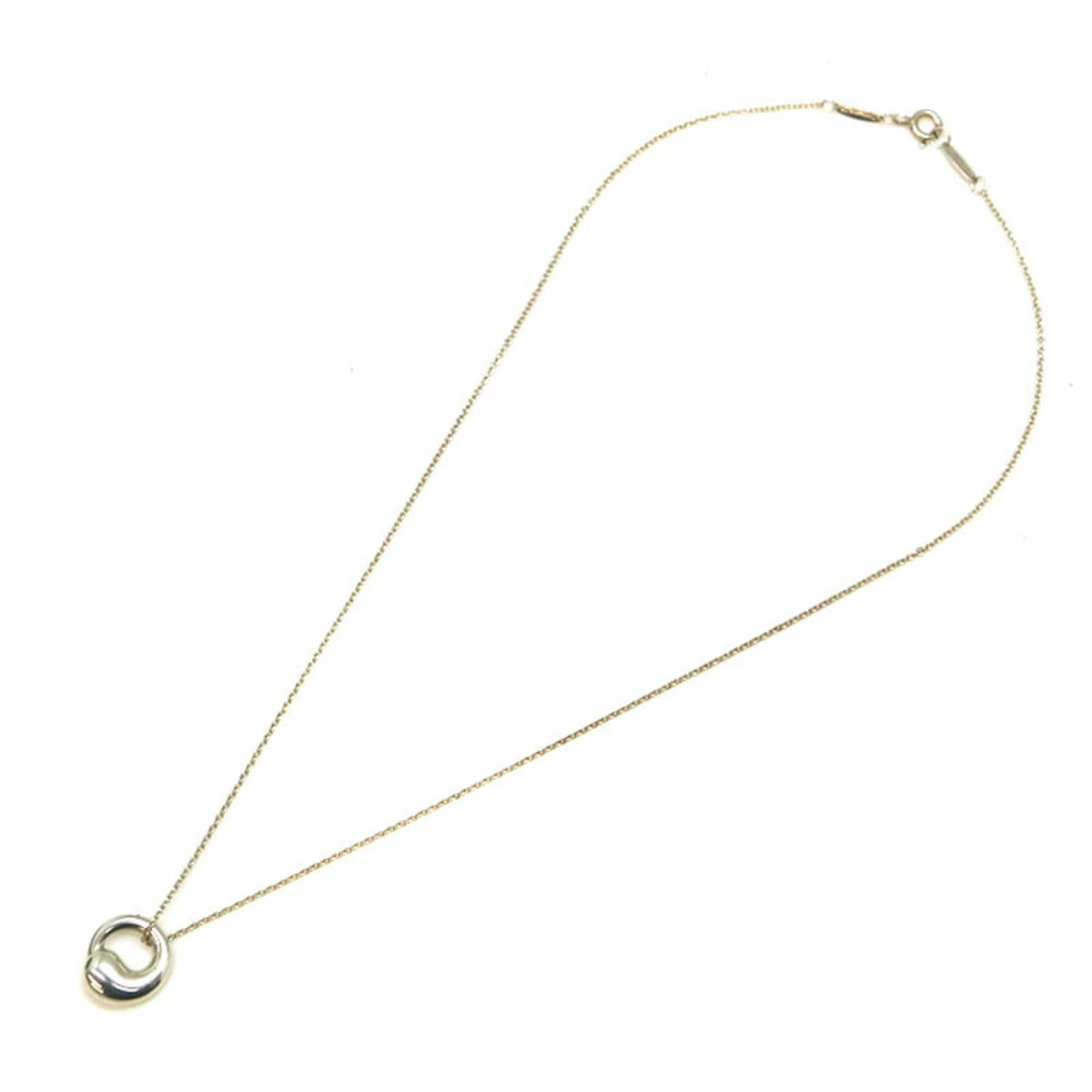 TIFFANY Co Eternal Circle Necklace Silver Pendant Accessory Jewelry Lightly